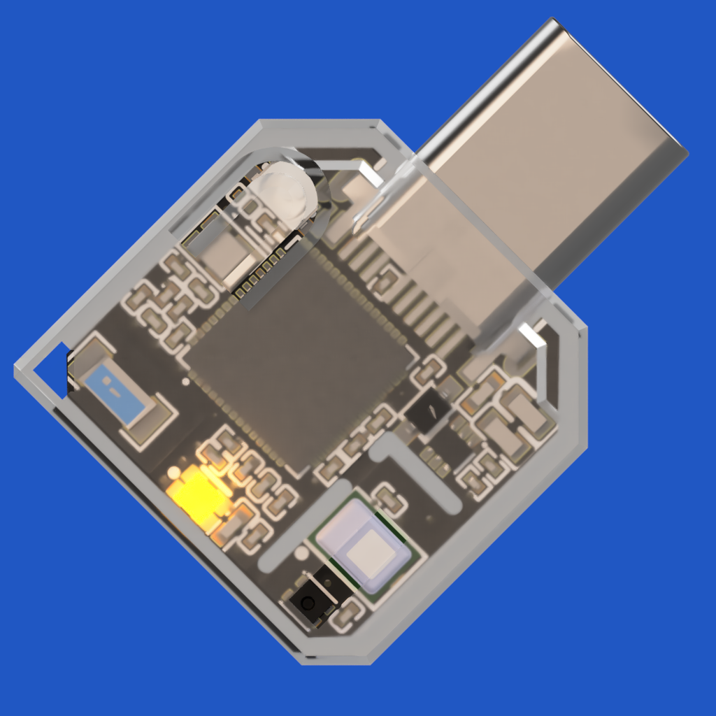 Mini CO₂-Sensor für Handy USB-C – mobiler Luftqualitätssensor mit RGB-Ampel Co2 Messgerät