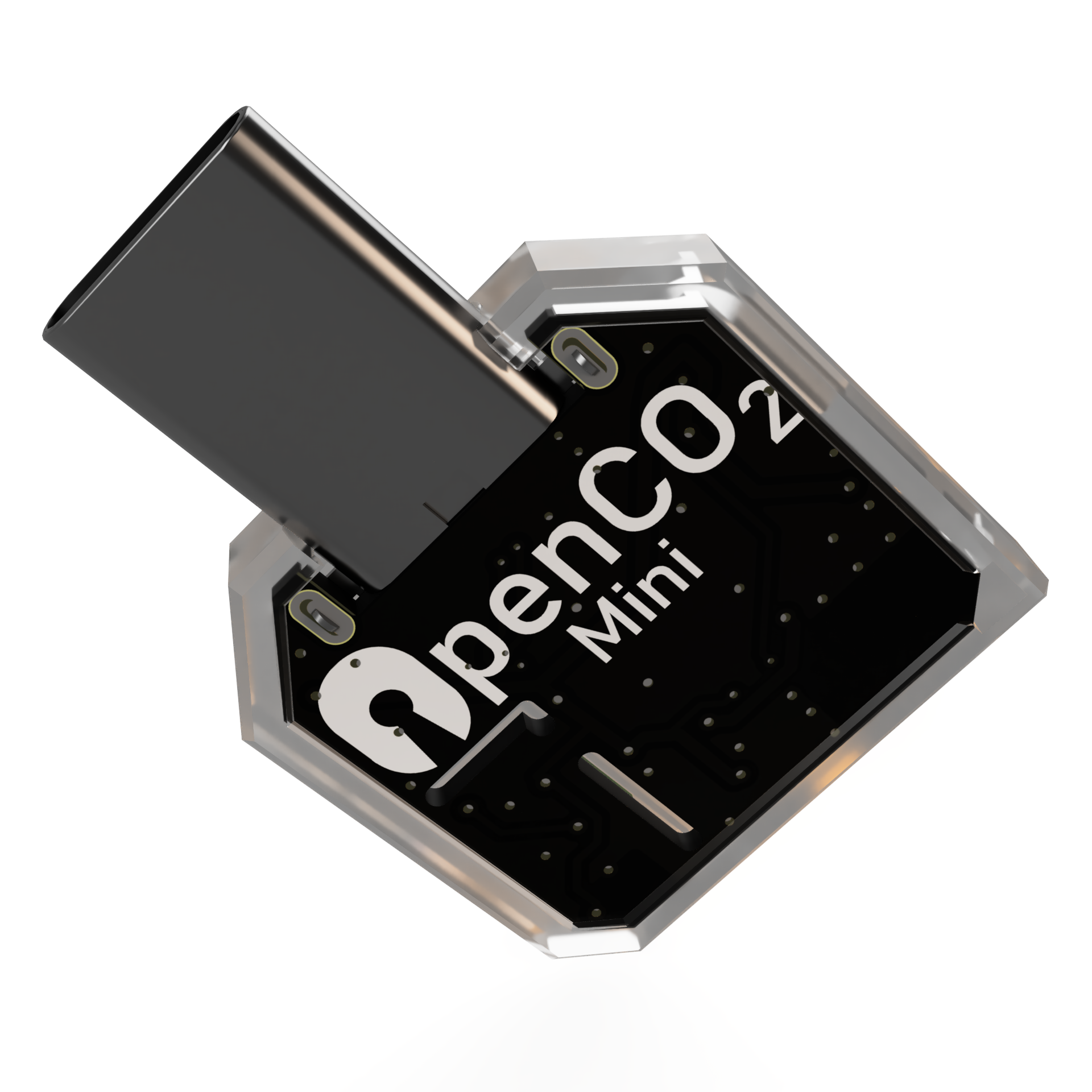 Mini CO₂-Sensor für Handy USB-C – mobiler Luftqualitätssensor mit RGB-Ampel Co2 Messgerät