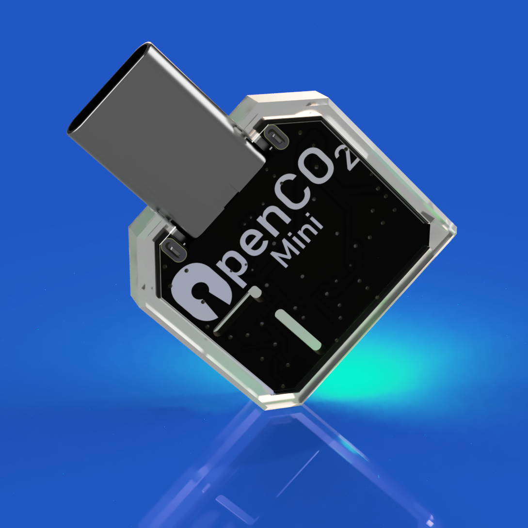 Mini CO₂-Sensor für Handy USB-C – mobiler Luftqualitätssensor mit RGB-Ampel Co2 Messgerät