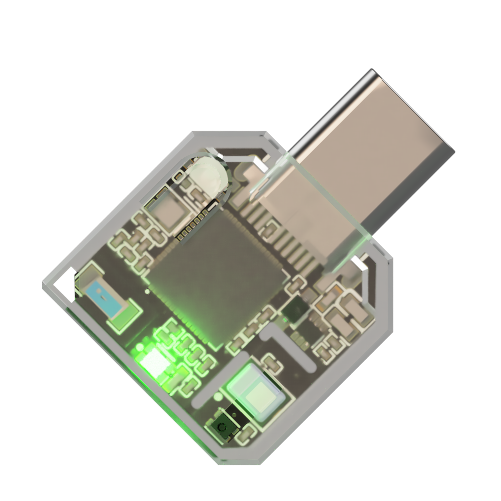 Mini CO₂-Sensor für Handy USB-C – mobiler Luftqualitätssensor mit RGB-Ampel Co2 Messgerät