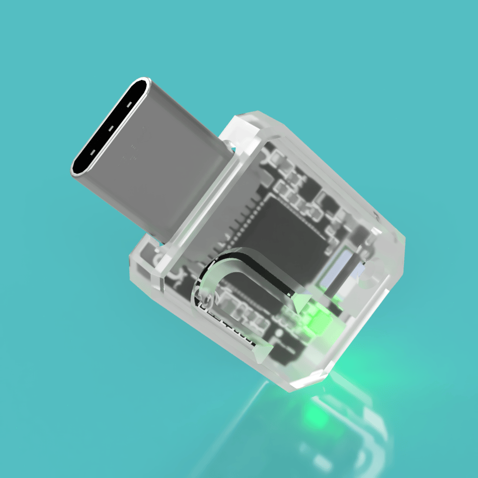 Mini CO₂-Sensor für Handy USB-C – mobiler Luftqualitätssensor mit RGB-Ampel Co2 Messgerät