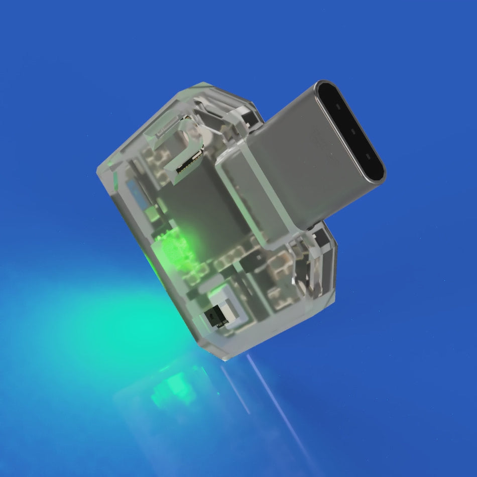 Mini CO₂-Sensor für Handy USB-C – mobiler Luftqualitätssensor mit RGB-Ampel Co2 Messgerät